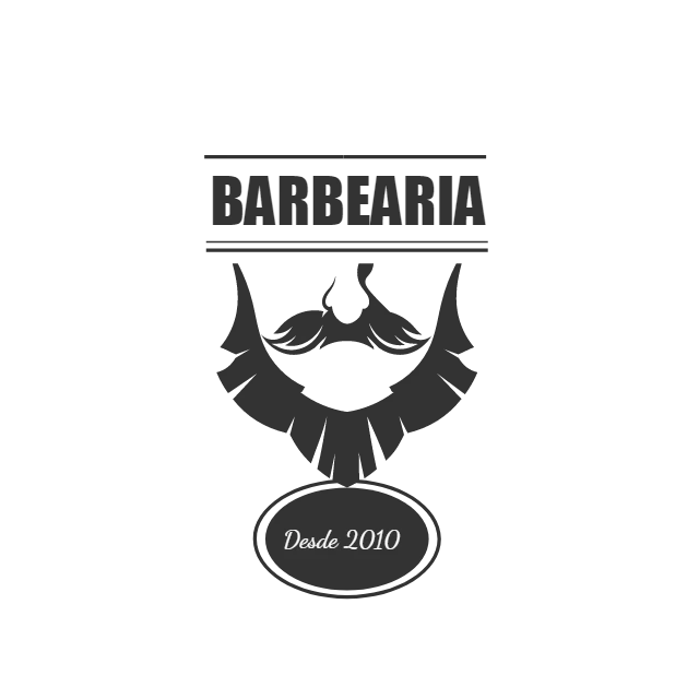 Logo Barbearia Profissional para Editar e Baixar