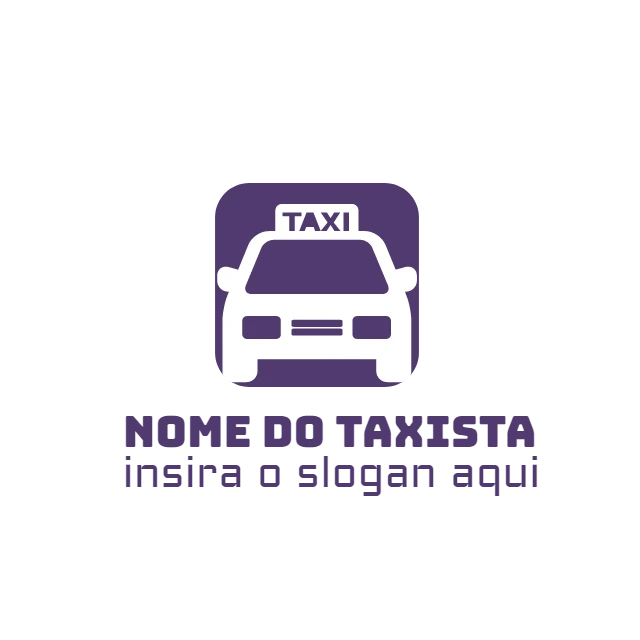 Logo Editável para Motorista de Táxi com Ícone Moderno