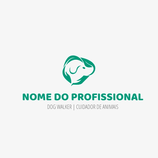 Logo Editável para Dog Walker e Cuidador de Animais