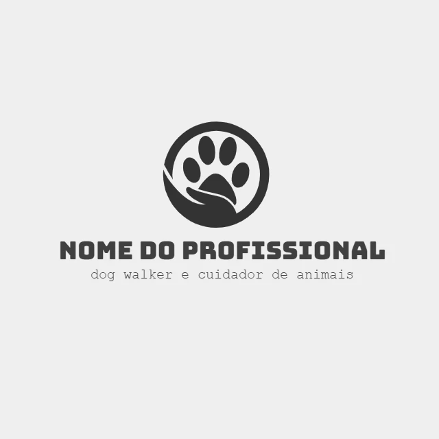 Logo Editável para Pet Sitter e Cuidador de Animais