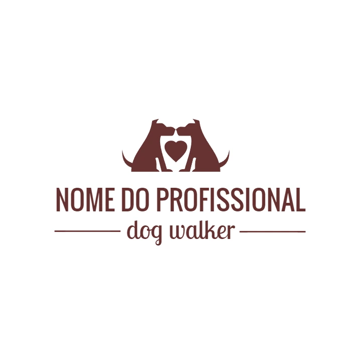 Logo Editável para Pet Sitter e Dog Walker para Personalizar