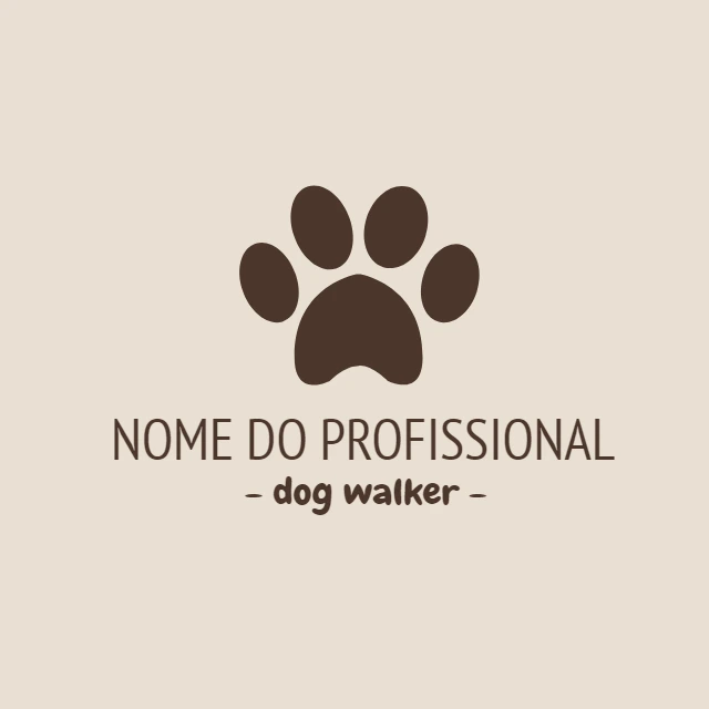 Logo para Pet Sitter e Dog Walker Editável Online