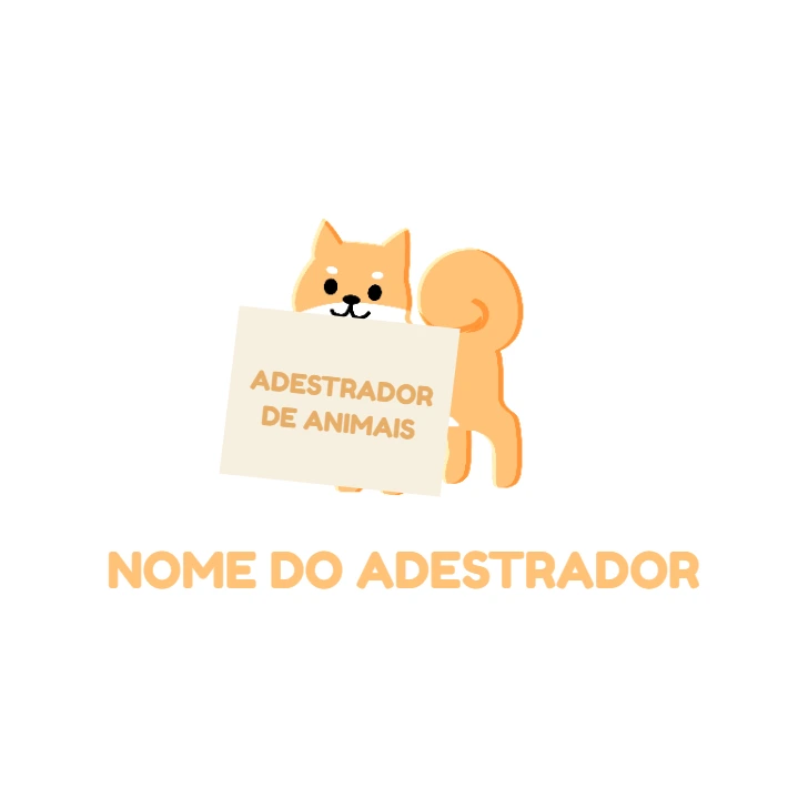 Logo Adestrador de Animais com Cachorro Fofo para Editar