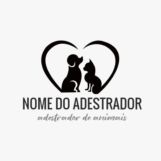Logo Editável Adestrador de Pet com Cão e Gato para Editar