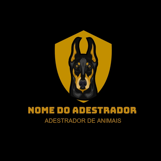 Logo para Adestrador de Cães com Doberman para Editar Online