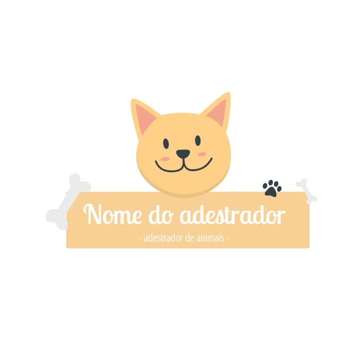 Logo Adestrador de Pet com Cachorro Fofo para Editar Online