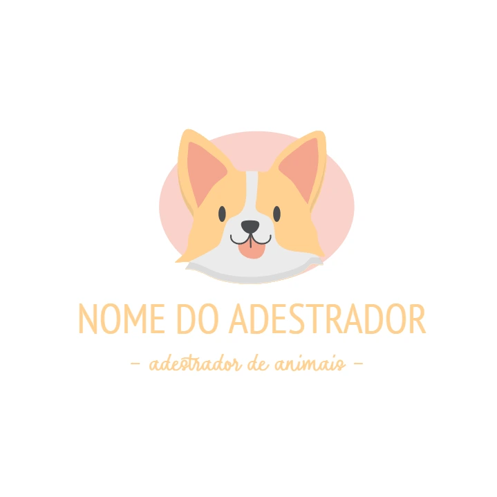Logo Editável para Adestrador de Cães com Cão Fofo Online
