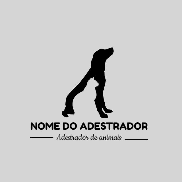 Logo para Adestrador de Animais com Cão e Gato para Editar