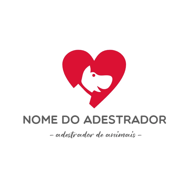 Logo Adestrador de Cães com Coração para Editar Online