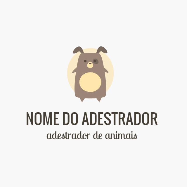 Logo Adestrador de Cães com Cachorro Fofo para Editar Online