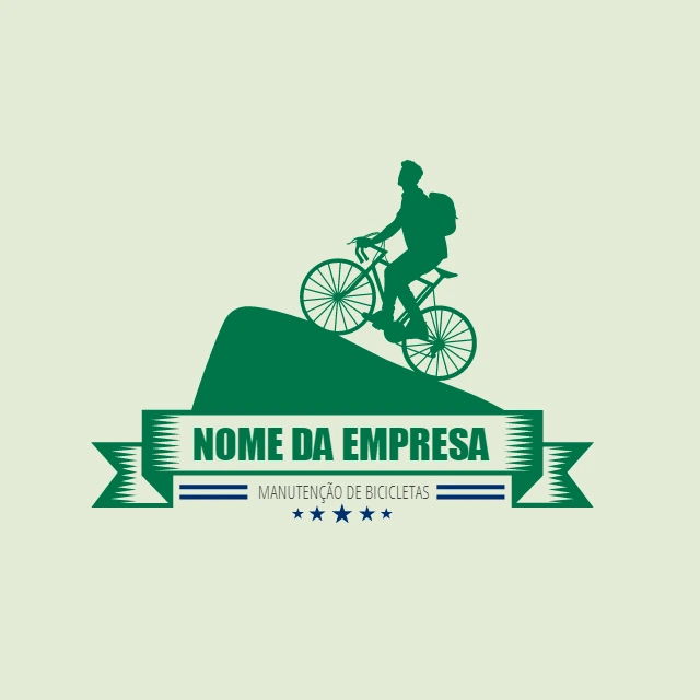 Logo de Ciclismo e Manutenção de Bicicleta para Editar Online