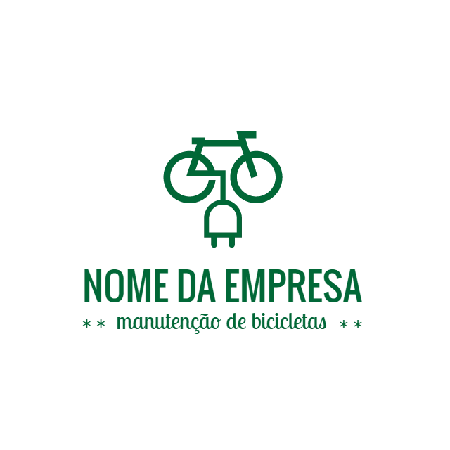 Logo Editável para Manutenção de Bicicletas Elétricas