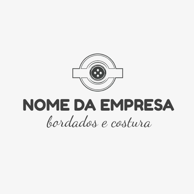 Logotipo Editável para Ateliê de Costura e Bordados