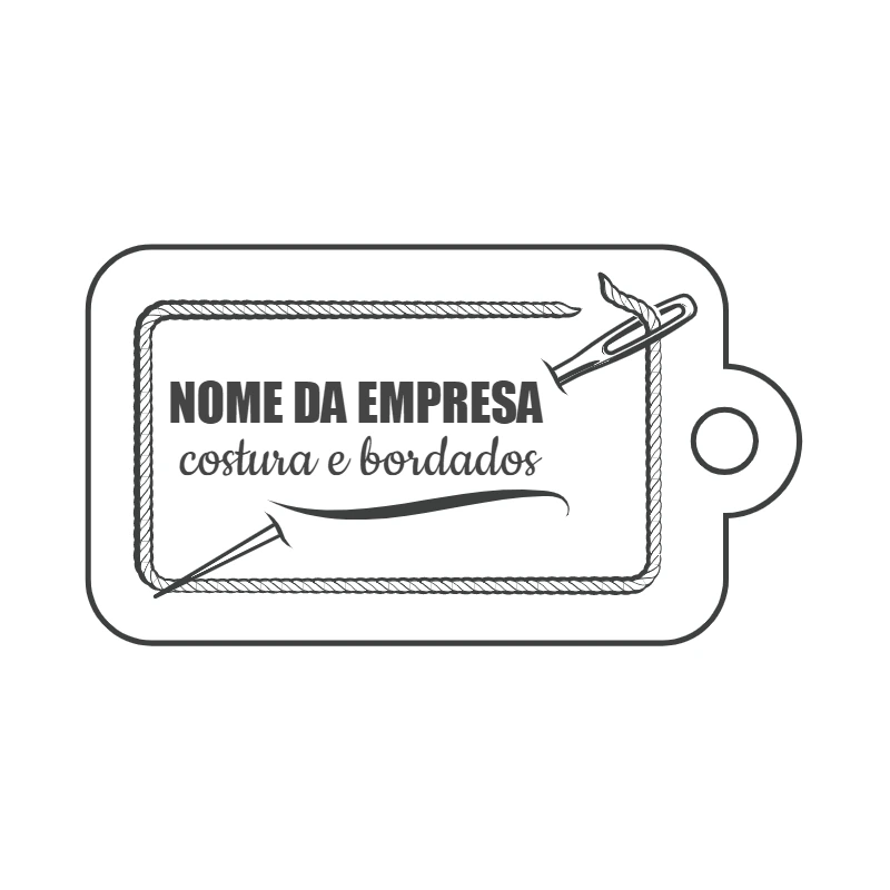 Logo para Costureira e Bordados Editável Online