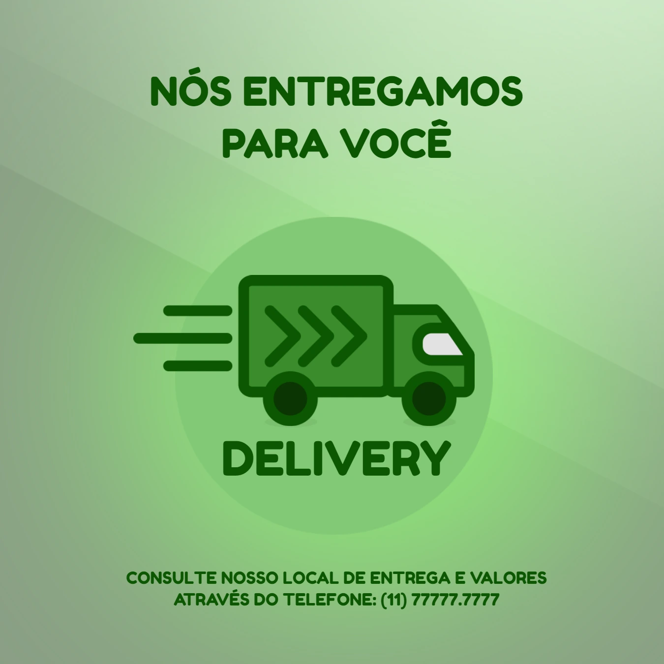 Post de Serviço de Delivery com Caminhão para Editar Online