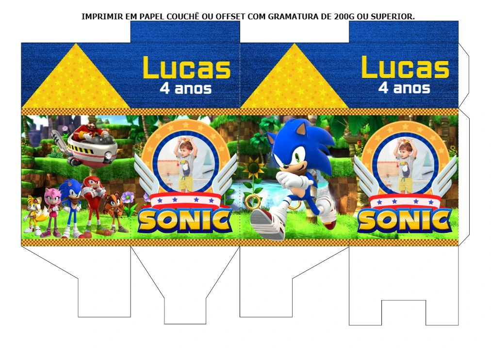 Caixa Milk Sonic com Foto para Editar e Imprimir