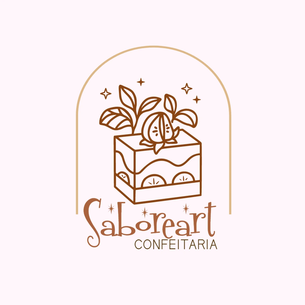 Logo Editável para Confeitaria com Ramo para Editar