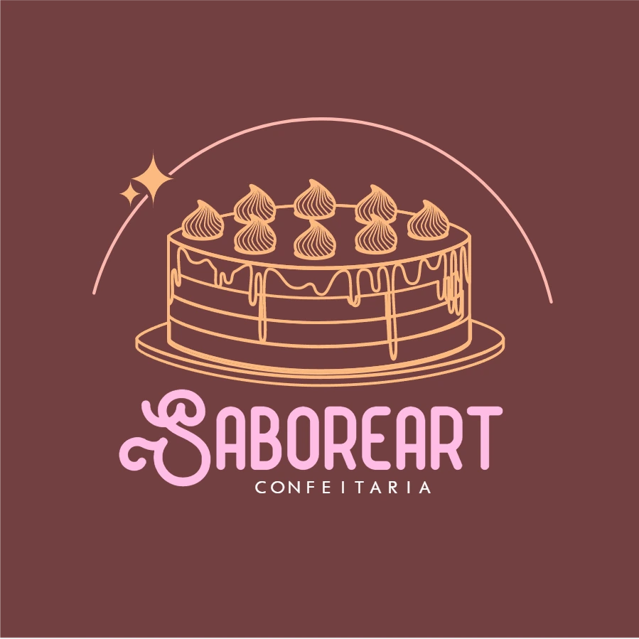 Logo Editável de Confeitaria com Bolo para Baixar