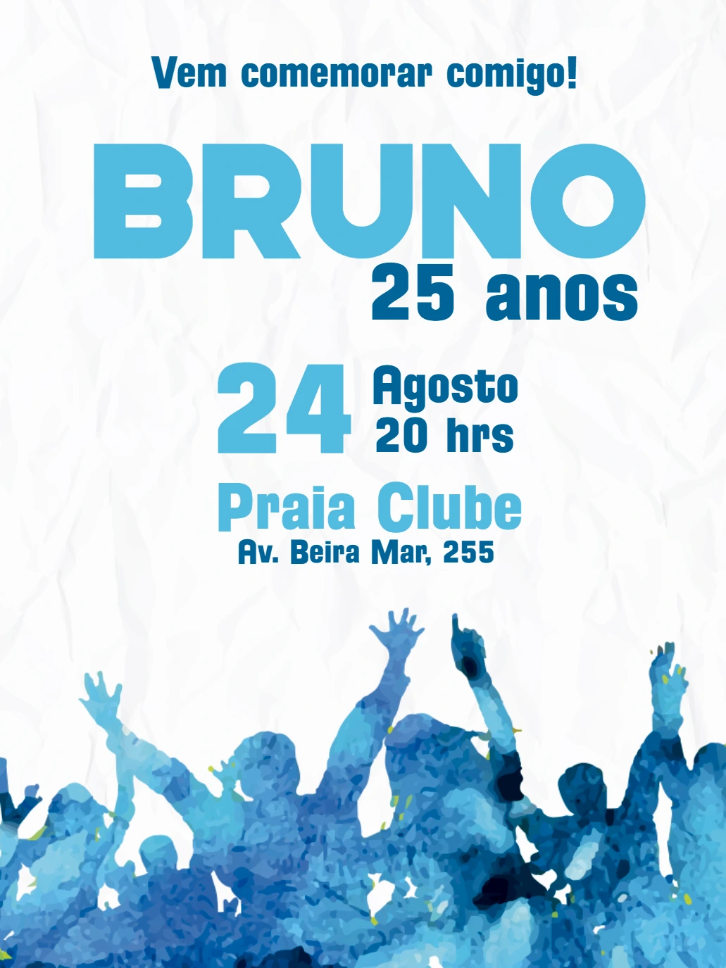 Convite de Aniversário Estilo Show e Balada para Editar Online