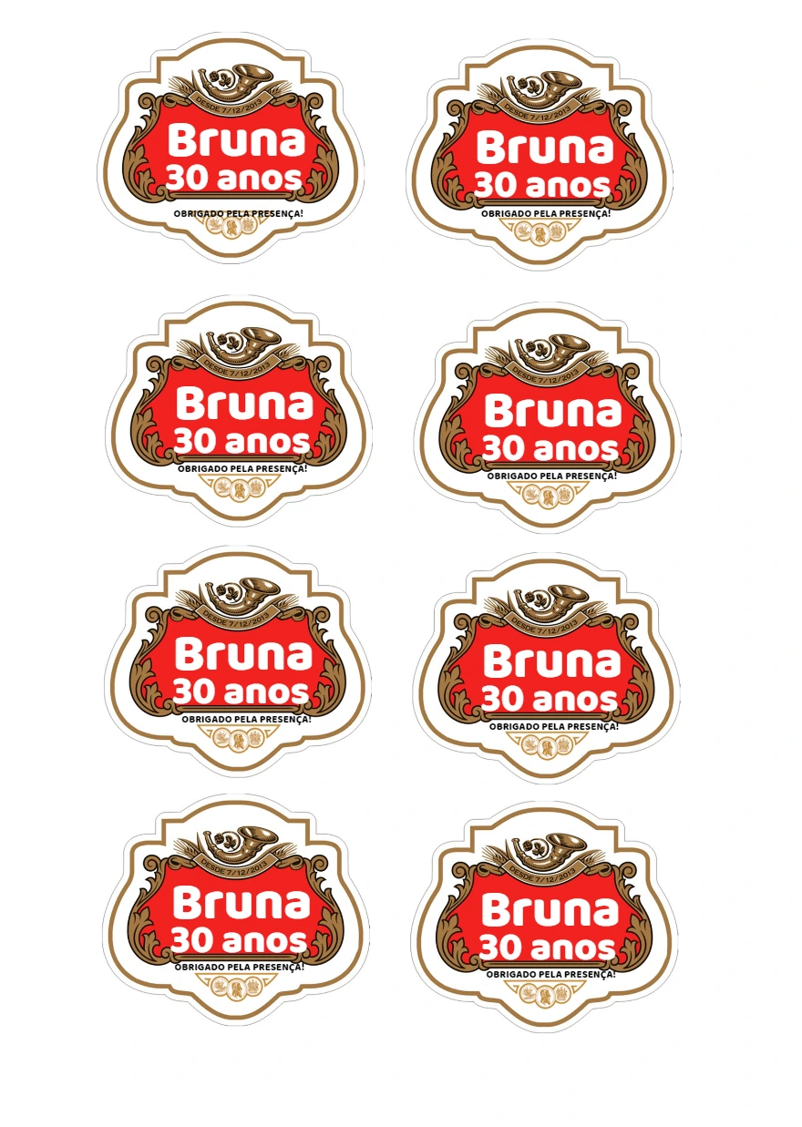 Rótulo de Cerveja Aniversário Estilo Stella para Editar Online