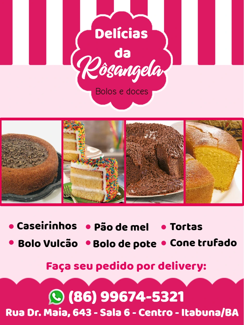 Folheto de Confeitaria com Bolos e Doces para Editar Online