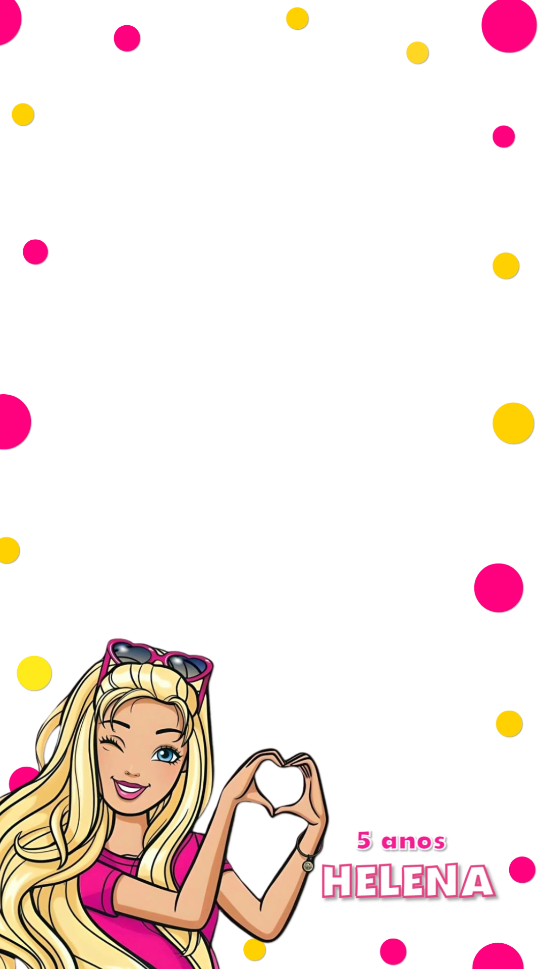 Moldura Barbie Aniversário para Stories Editável com Foto