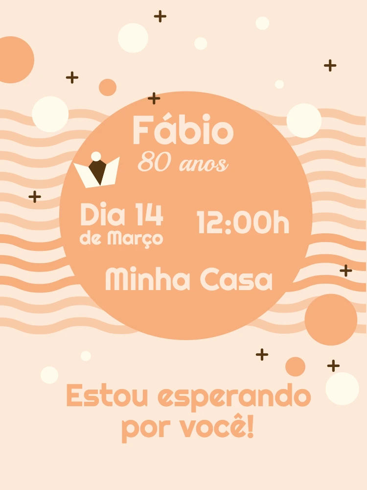 Convite de Aniversário Minimalista para Editar Online