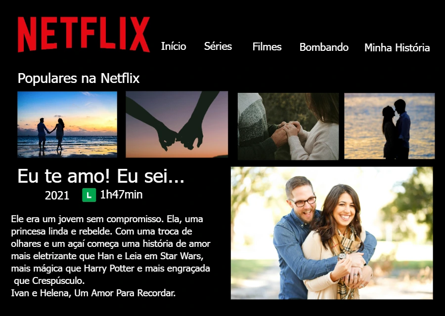 Quadro Casal Estilo Netflix Personalizável para Editar