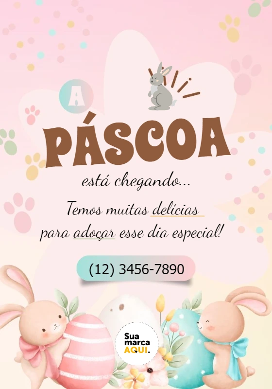 Story de Páscoa com Coelhinhos Fofos para Editar Online