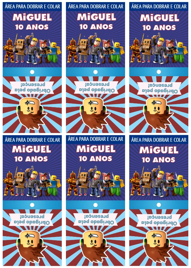 Capa de Pirulito Roblox com Personagens para Editar Online