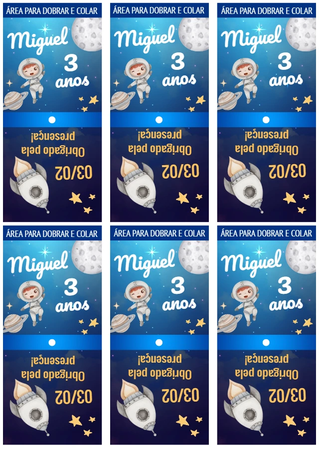 Capa para Pirulito Astronauta para Editar Online