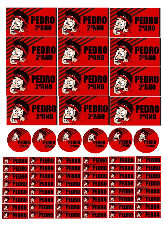 Etiqueta Escolar Youtuber Famoso para Editar e Imprimir Online