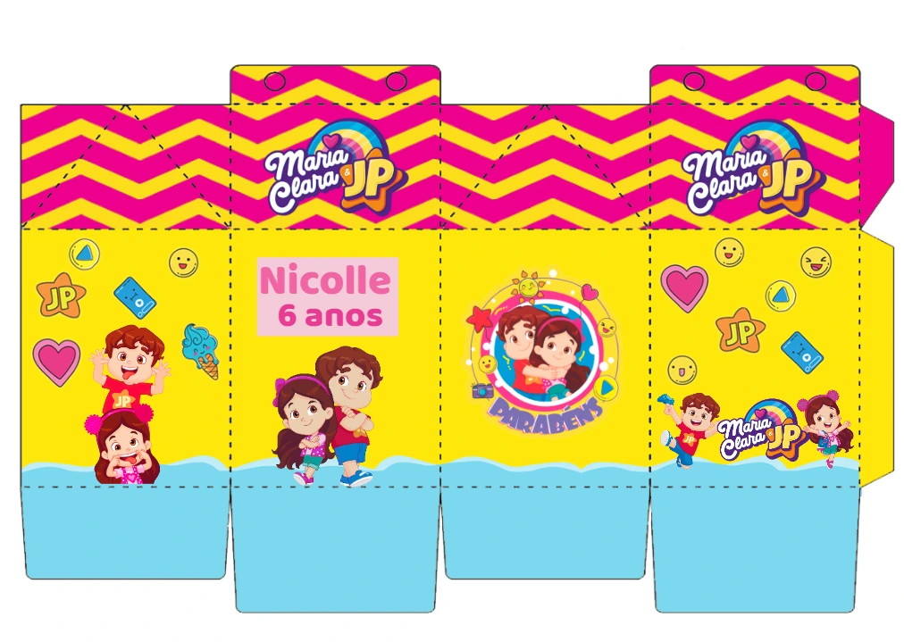 Caixa Milk Maria Clara e JP Editável Online para Imprimir