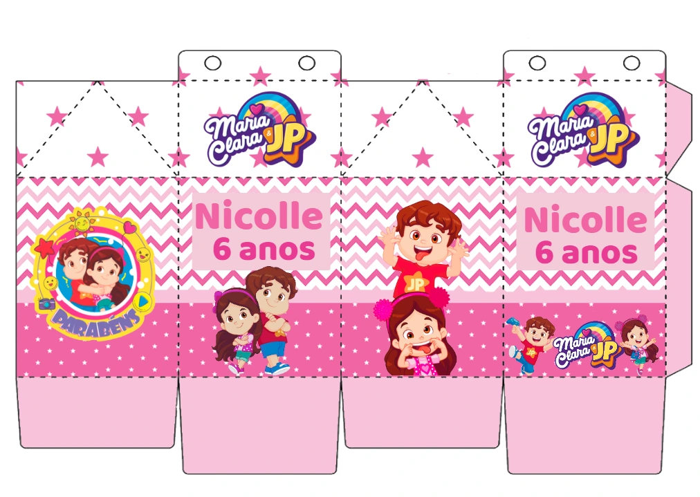 Caixa Milk Maria Clara e JP para Editar e Imprimir Online