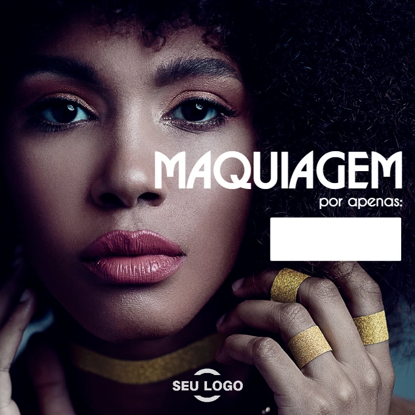 Post de Maquiagem Profissional para Editar Online