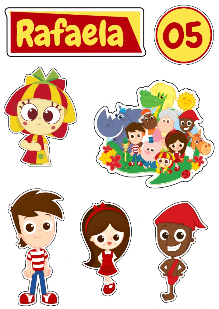 Topo de Bolo Sítio do Picapau Amarelo com Personagens para Editar