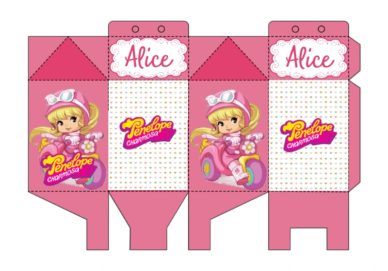 Caixa Milk Penélope Charmosa para Festa Editável Online