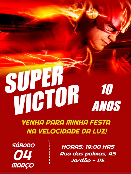 Convite de Aniversário Flash: Crie o Seu Modelo Editável Online