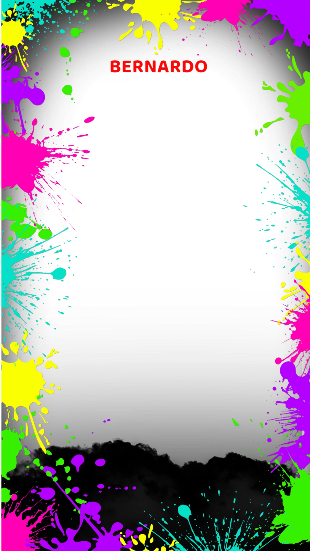 Moldura de Aniversário Festa Neon para Stories para Editar