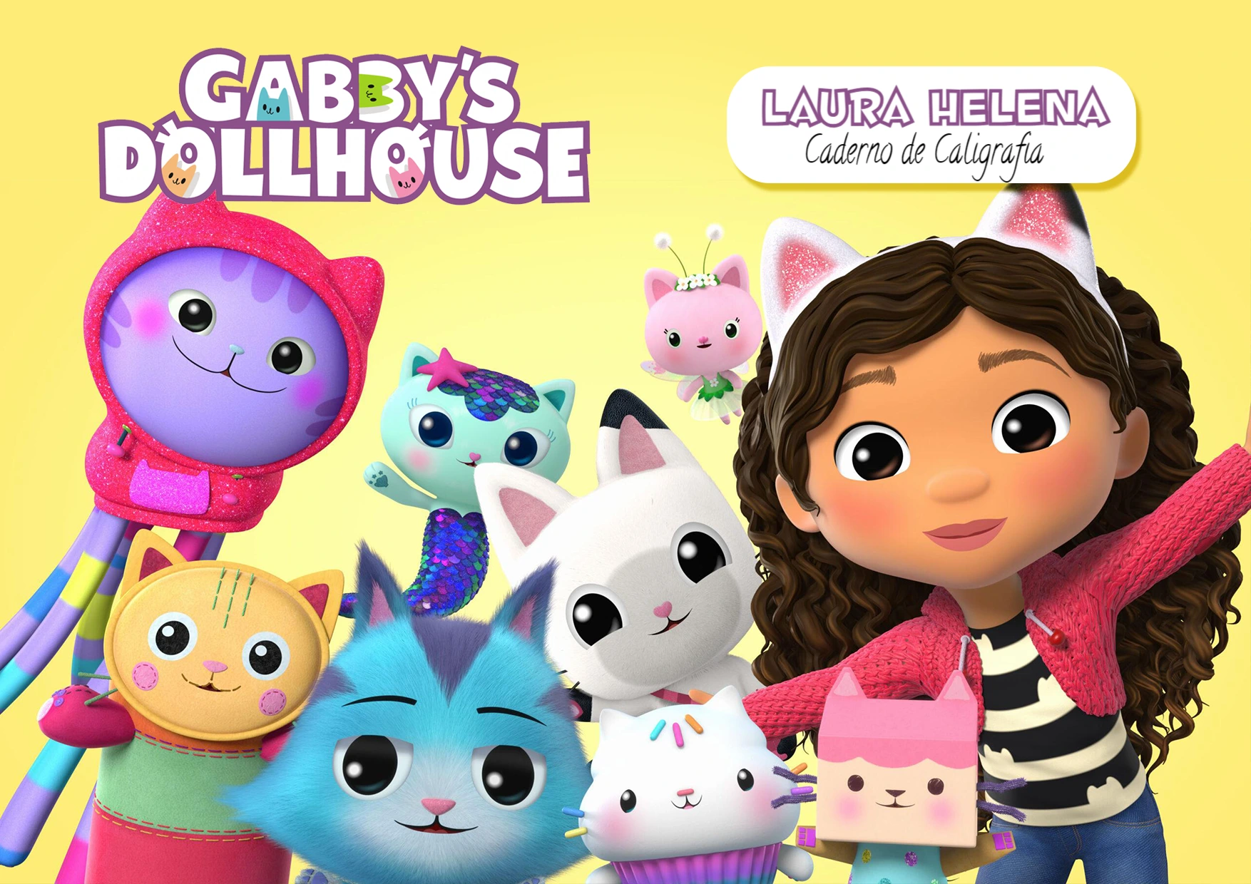 Capa de Caderno A Casa Mágica da Gabby para Editar Online