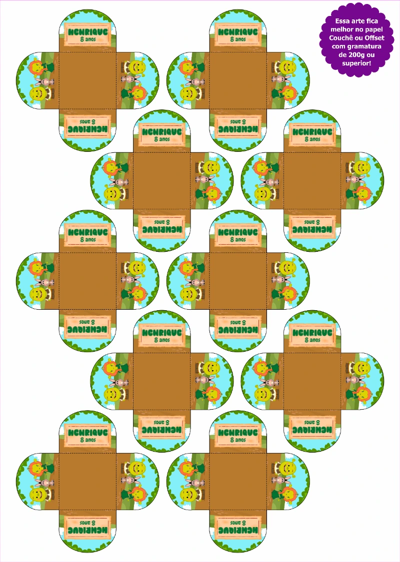 Forminha para Doces Shrek Editável para Aniversário