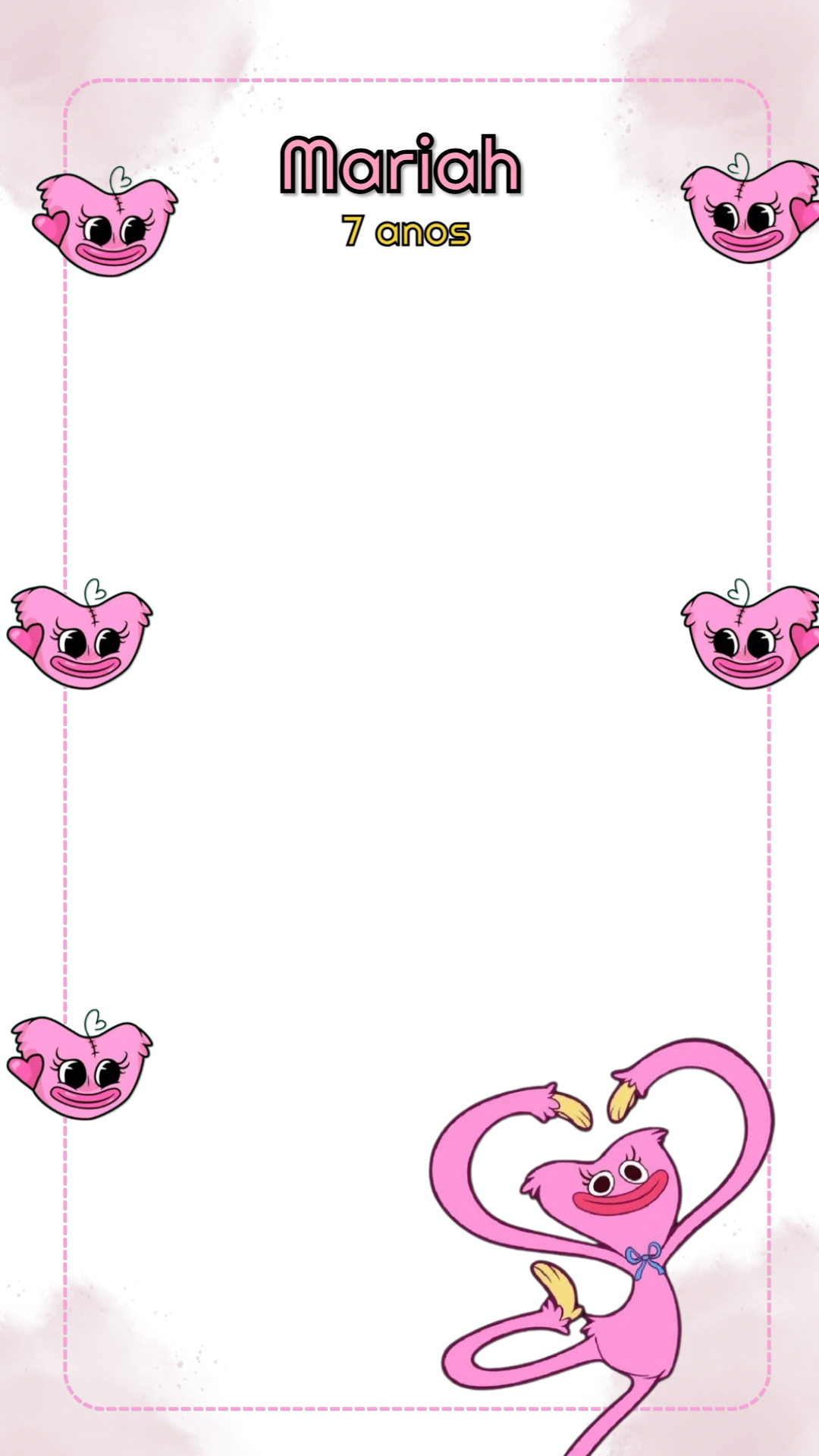 Moldura de Aniversário Kissy Missy para Editar Online