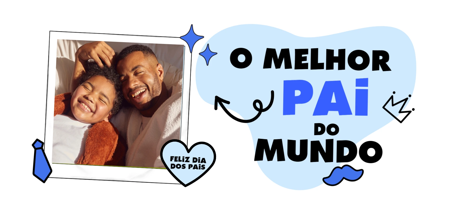 Arte Dia dos Pais com Foto para Editar Online