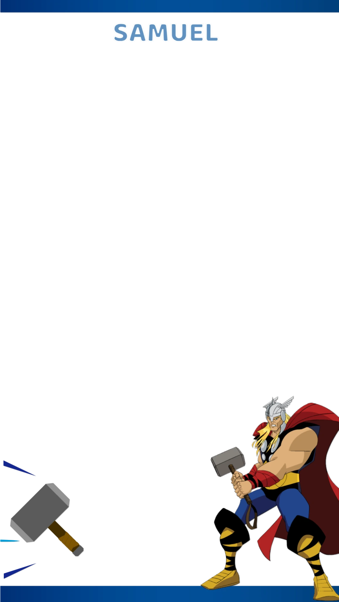 Moldura Story Aniversário Thor para Editar Online