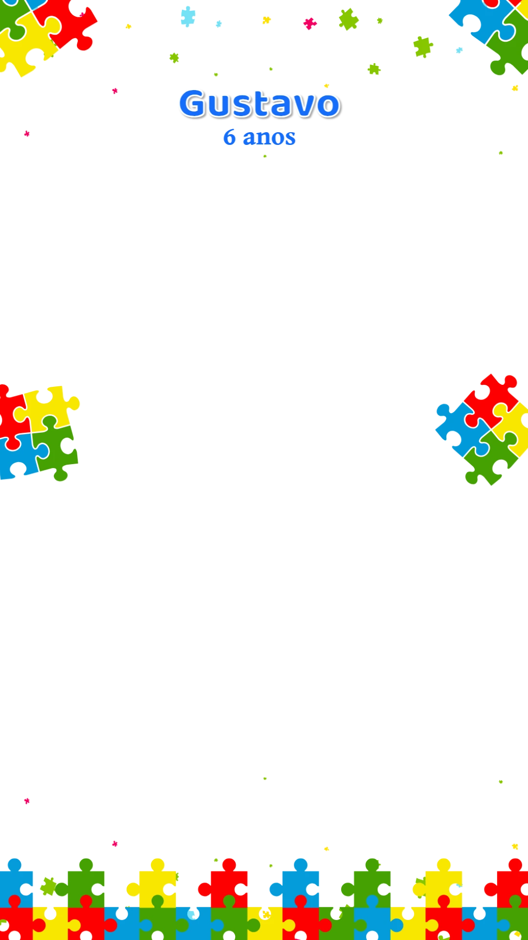 Moldura de Aniversário Autismo para Stories para Editar Online