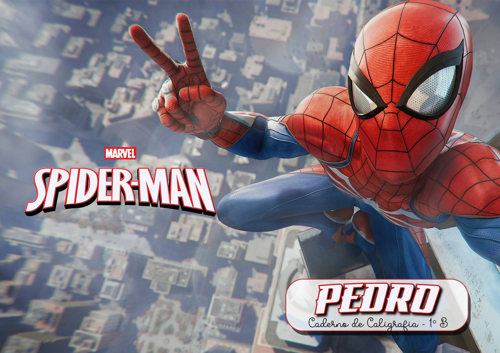 Capa de Caderno Homem-Aranha para Editar Online