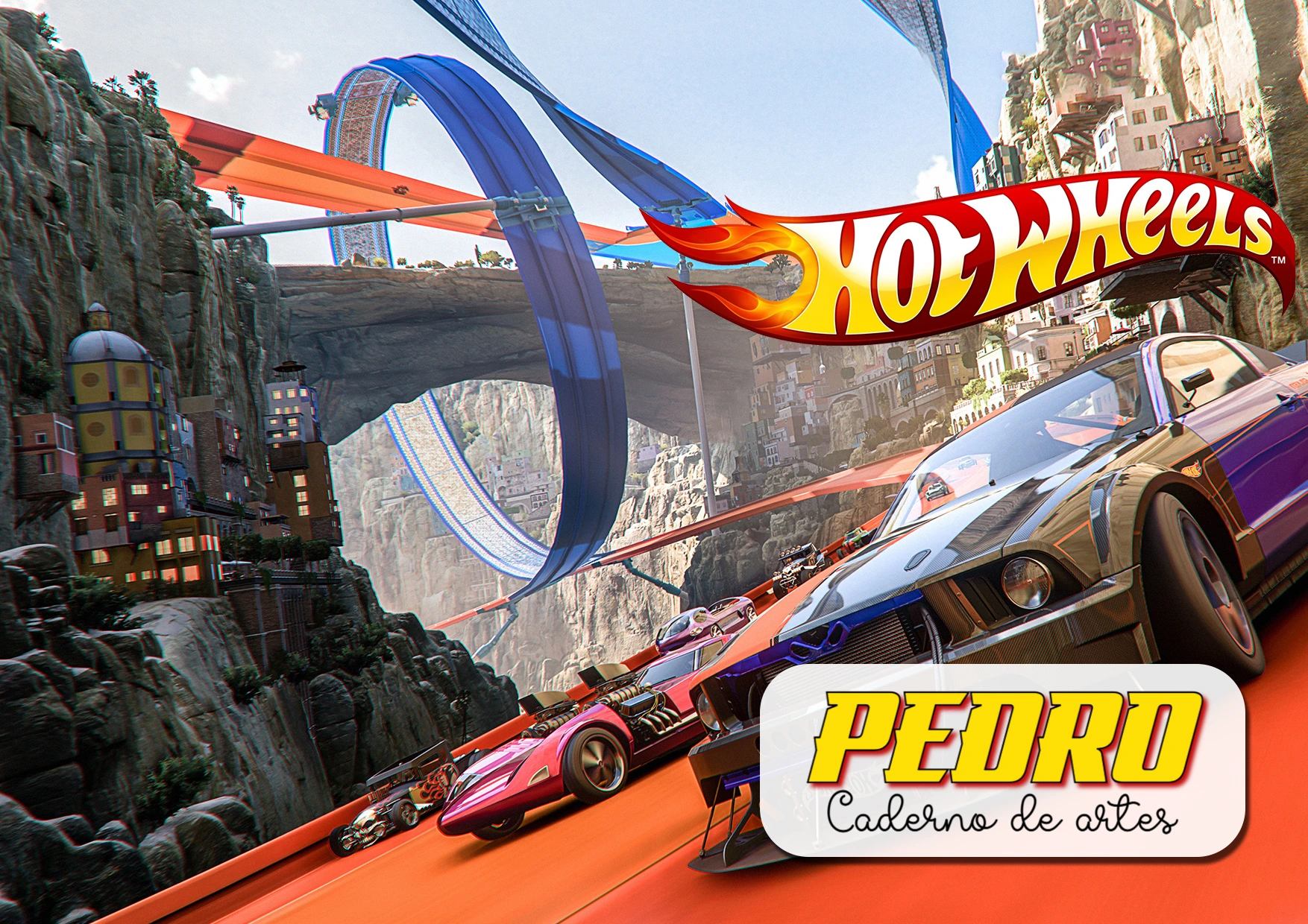 Capa de Caderno Hot Wheels Editável Online para Personalizar
