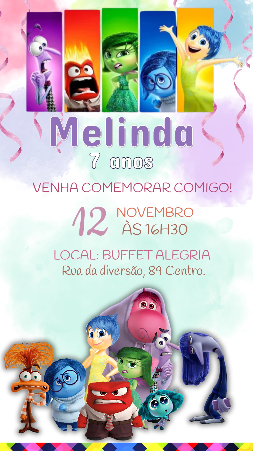 Convite Divertidamente para Aniversário Infantil Editável Online