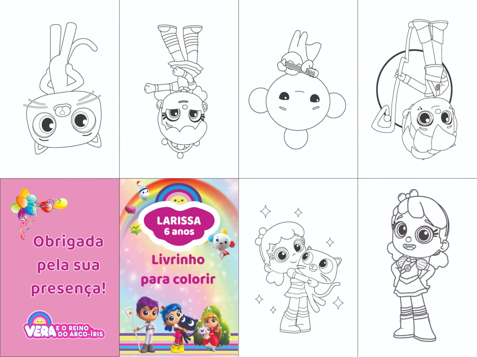 Livrinho de Colorir Vera e o Reino do Arco Íris para Editar