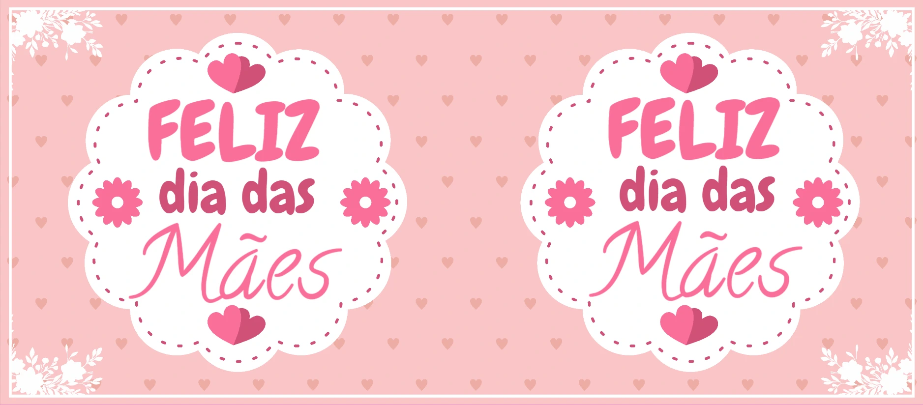 Arte para Caneca Dia das Mães com Corações para Editar